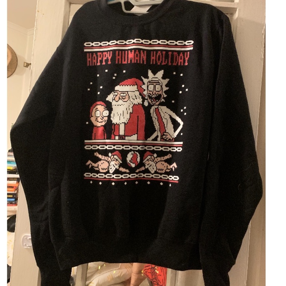 Rick and Morty Ugly Christmas Sweater Sweatshirt S